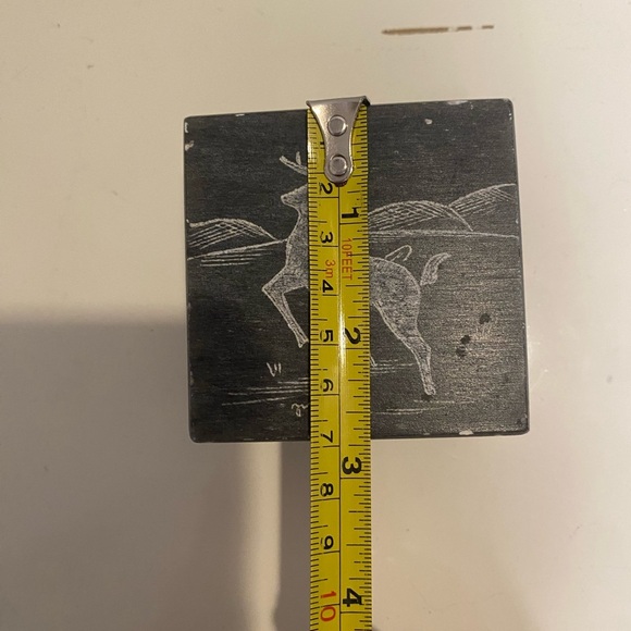 Vintage DIMU Soapstone Antelope Carved Trinket Box - Picture 8 of 8